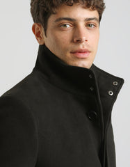 Mock neck coat
