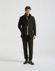 Mock neck coat