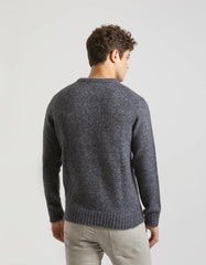 Maglia girocollo misto lana