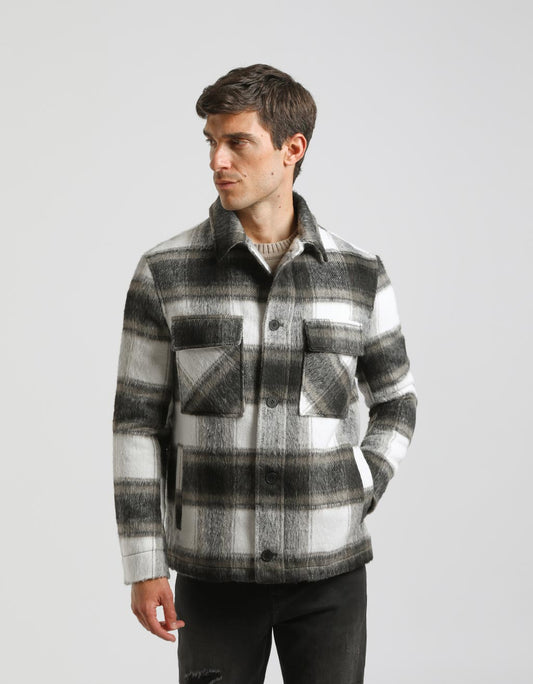 Plaid shirt jacket