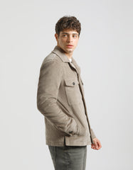 Velvet shirt jacket