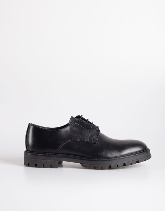 Black derby shoes