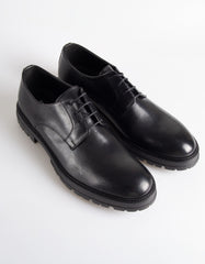Black derby shoes
