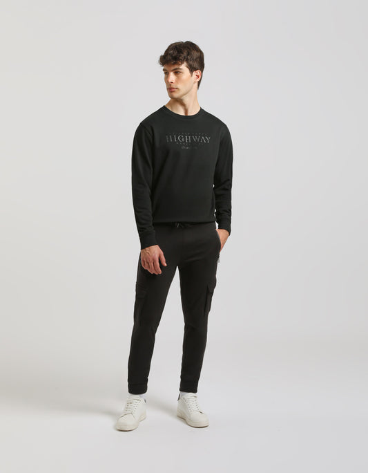 Jogger cargo in felpa