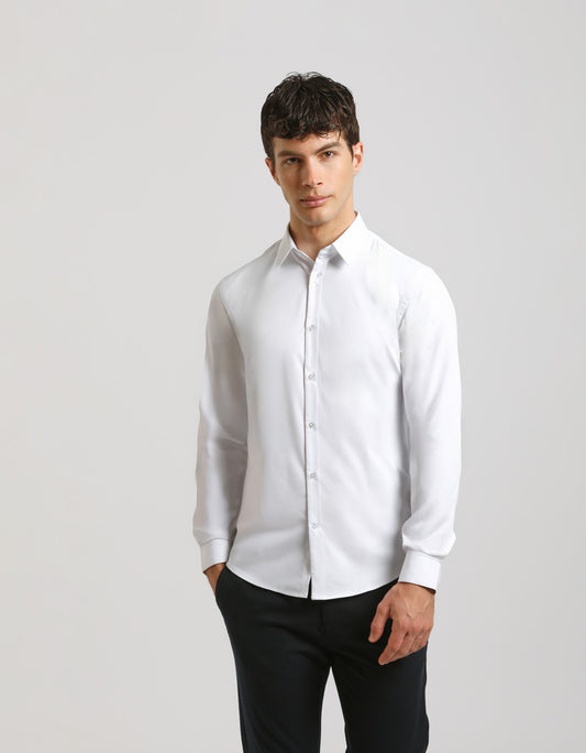 Basic shirt in stretch fabric