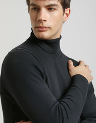 Turtleneck sweater in viscose blend