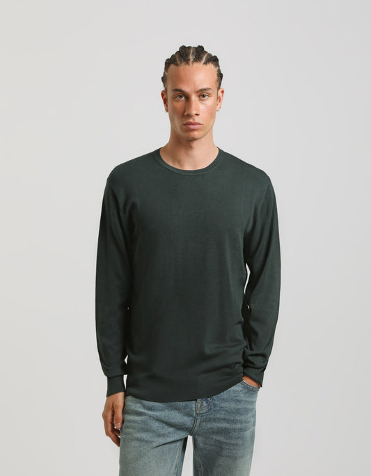 Viscose blend crewneck sweater