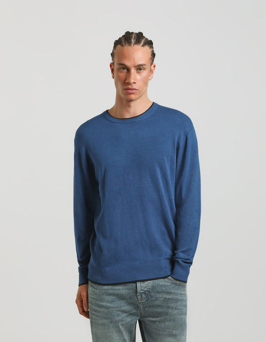 Basic double neck sweater