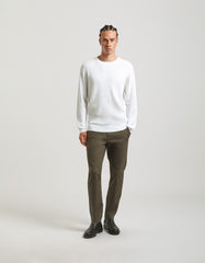Viscose crew-neck sweater