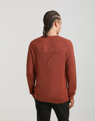Viscose crew-neck sweater