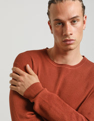Viscose crew-neck sweater