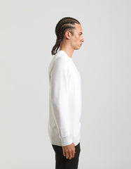 Structured crew-neck jersey