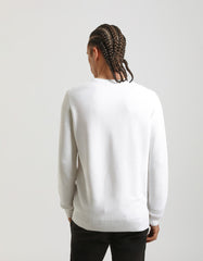 Structured crew-neck jersey