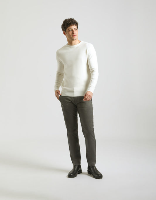 Micro patterned chino pants