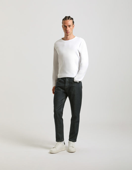 Elastic 5-pocket jeans