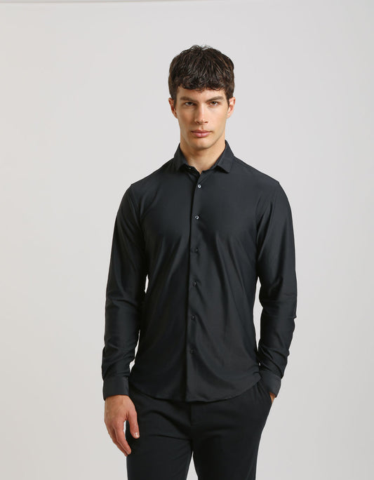 Basic shirt in stretch fabric