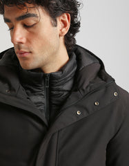 Long jacket with hood