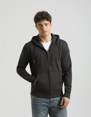 Hooded sweatshirt with zip