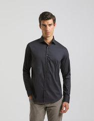 Camicia tinta unita in cotone