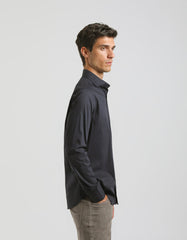 Camicia tinta unita in cotone