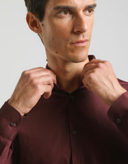 Camicia tinta unita in cotone