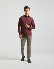 Camicia tinta unita in cotone