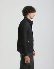 Cotton jacket with velvet collar