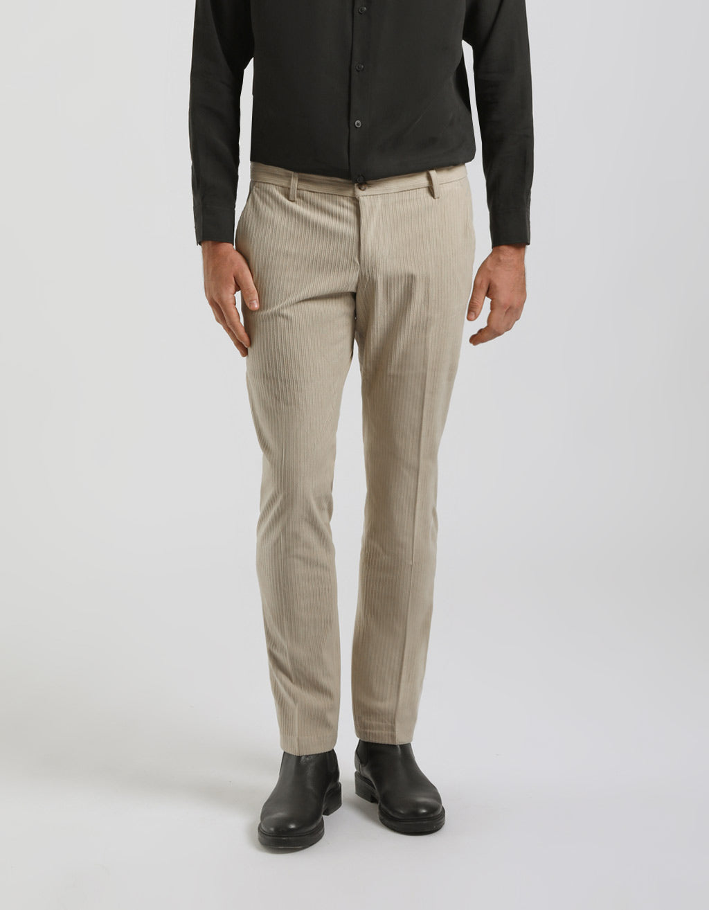 Pantaloni chino in velluto|Colore:Beige