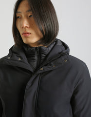 Long jacket with hood