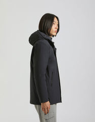 Long jacket with hood