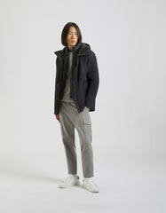 Long jacket with hood