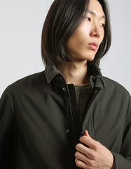 Cotton jacket with velvet collar