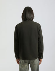 Cotton jacket with velvet collar