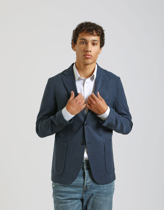 Giacca tinta unita|Colore:Blue