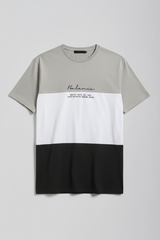 T-shirt colorblock|Colore:Grigio medio