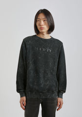 Felpa girocollo con stampa|Colore:Nero