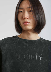 Felpa girocollo con stampa|Colore:Nero