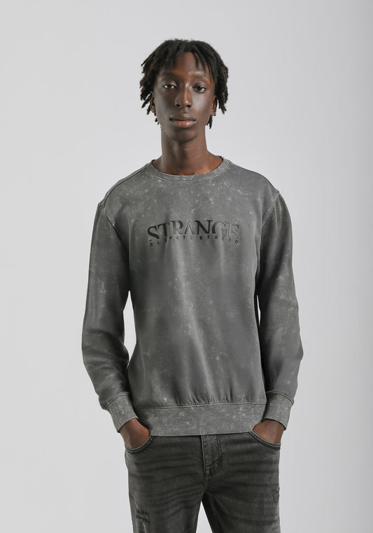 Felpa girocollo con stampa|Colore:Fango