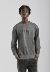 Felpa girocollo con stampa|Colore:Fango