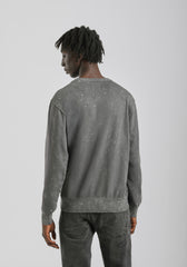 Felpa girocollo con stampa|Colore:Fango