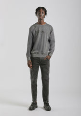 Felpa girocollo con stampa|Colore:Fango