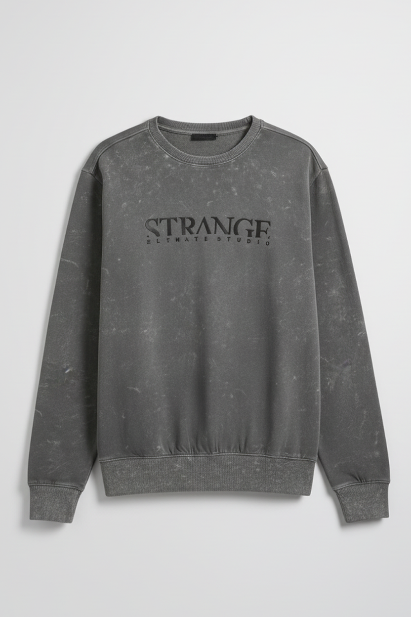 Felpa girocollo con stampa|Colore:Fango