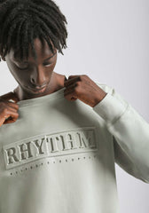 Felpa girocollo stampa a rilievo|Colore:Verde