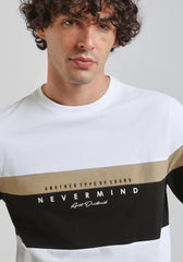 Felpa girocollo colorblock|Colore:Beige