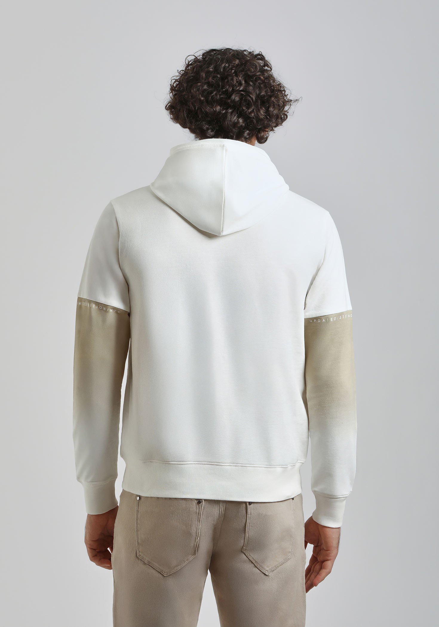 Felpa con cappuccio con stampa|Colore:Off white