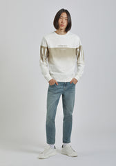 Felpa girocollo con stampa|Colore:Off white