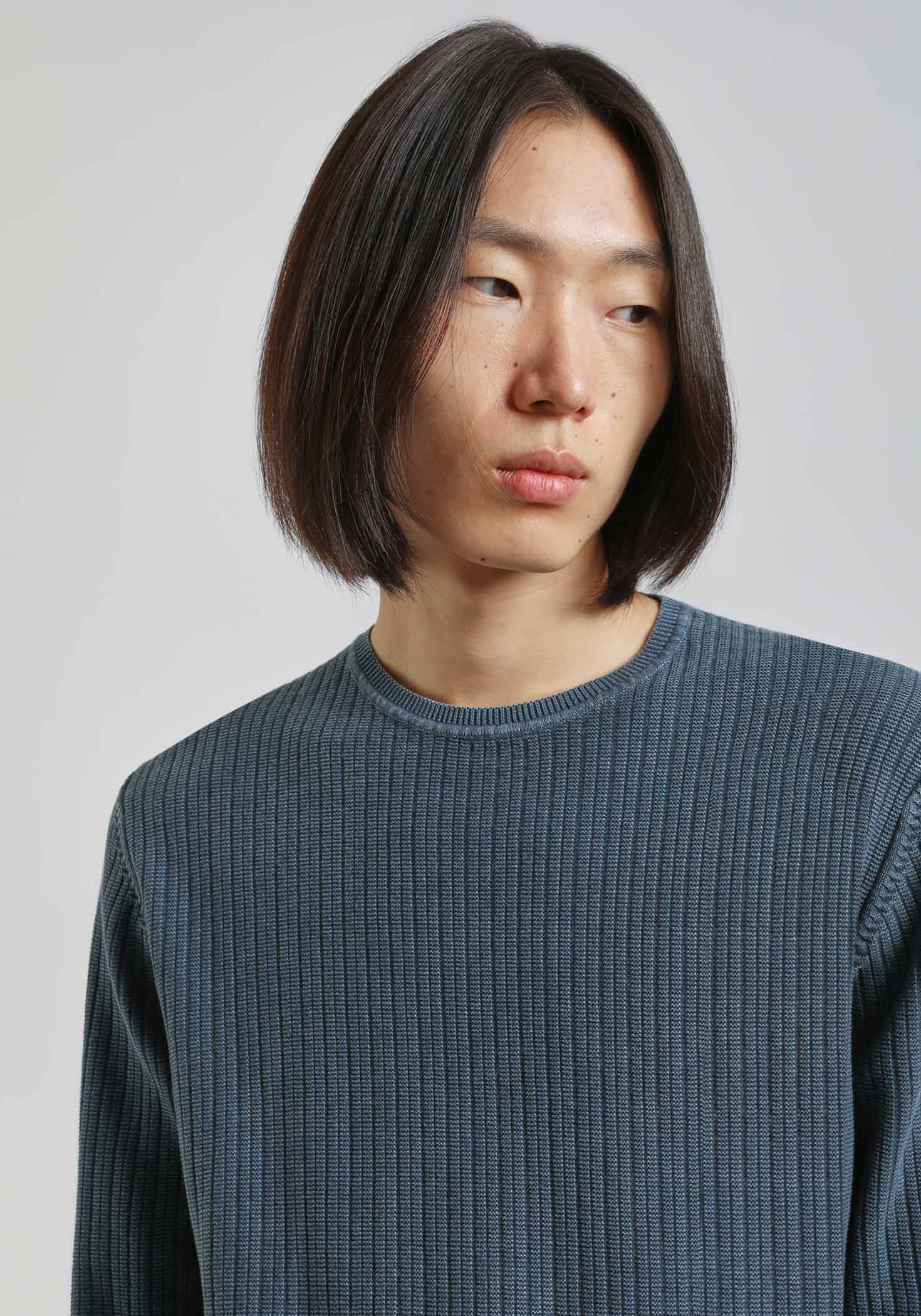 Maglia girocollo 100% cotone|Colore:Denim