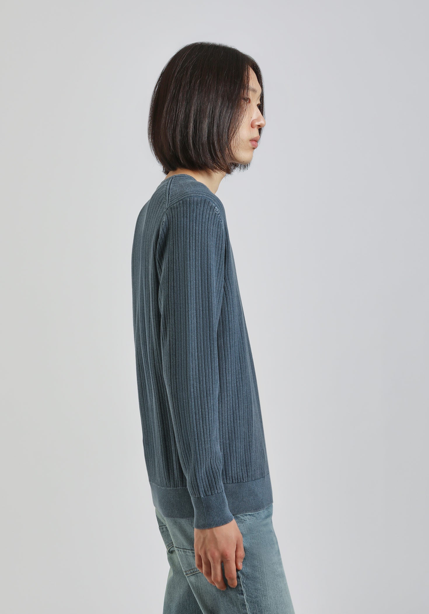 Maglia girocollo 100% cotone|Colore:Denim