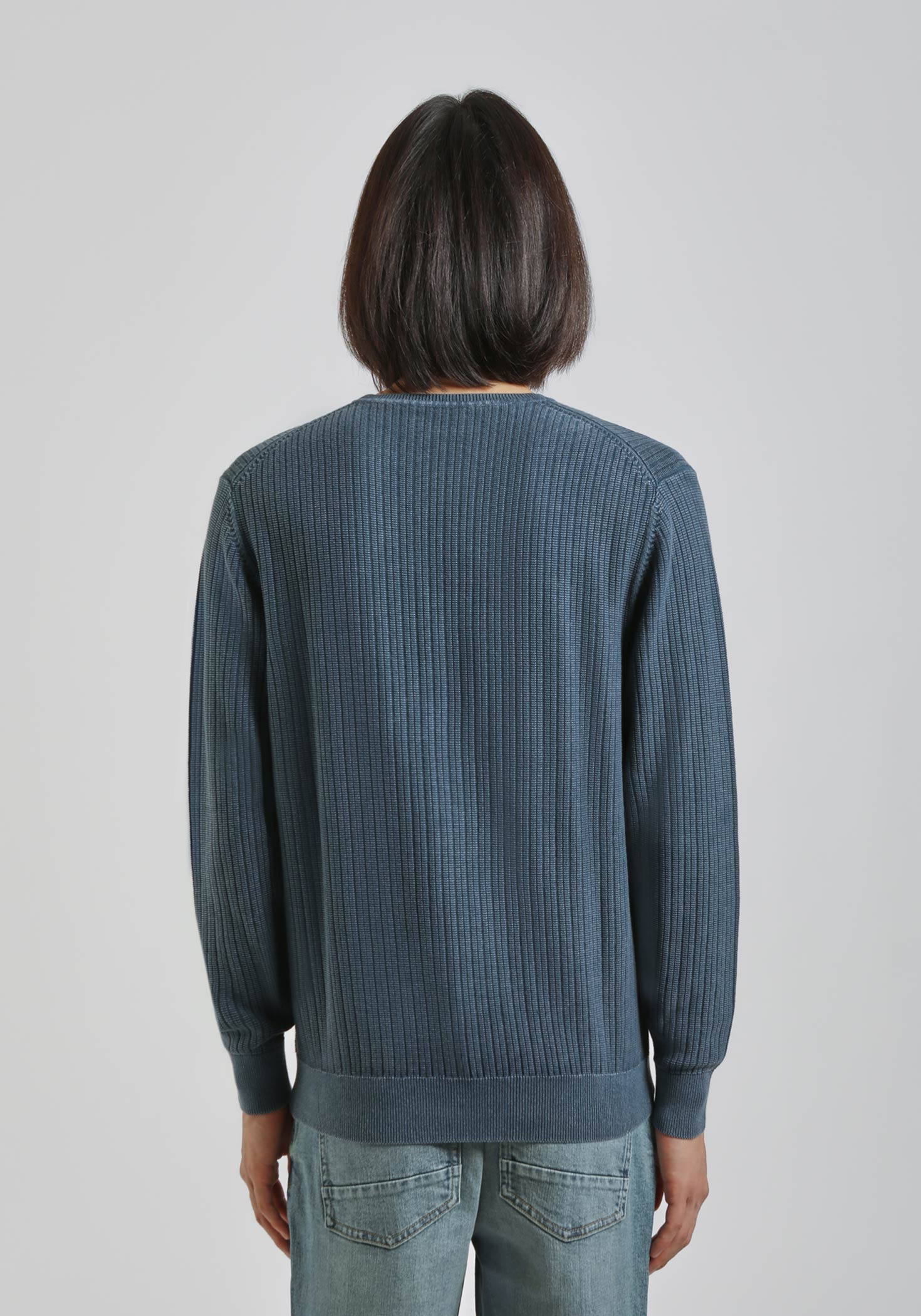 Maglia girocollo 100% cotone|Colore:Denim