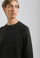 Maglia girocollo strutturato|Colore:Nero